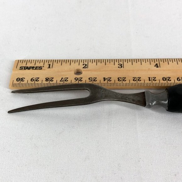 Cattarangus Vanadium Vintage Carving Set With Black Stag Handles - Picture 6 of 6